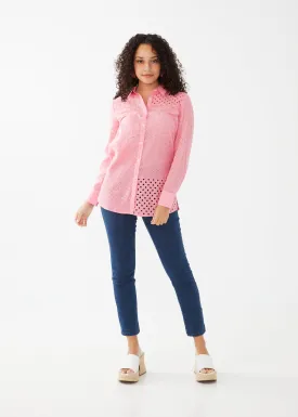 FDJ Patchwork Eyelet Tunic Shirt