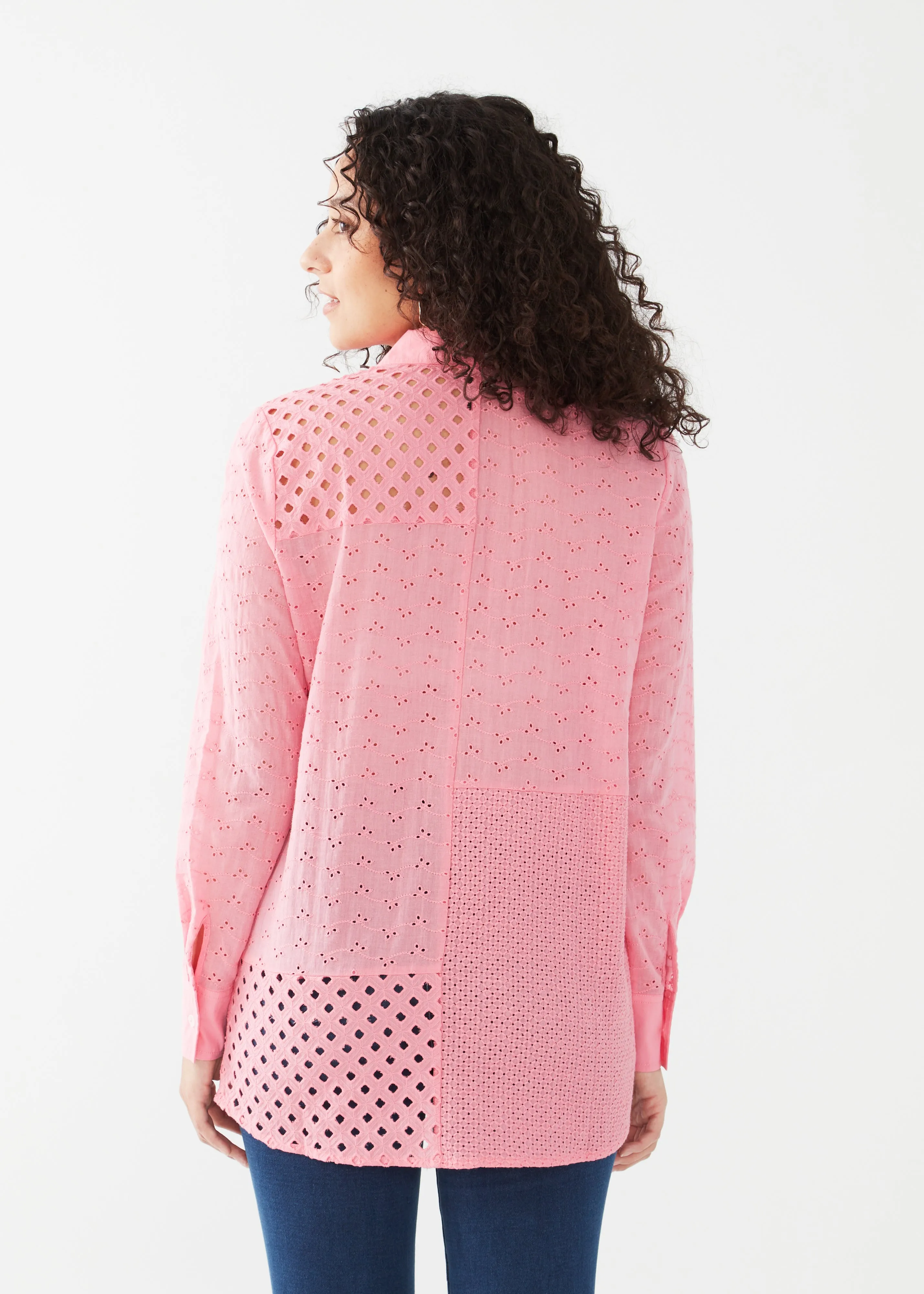 FDJ Patchwork Eyelet Tunic Shirt