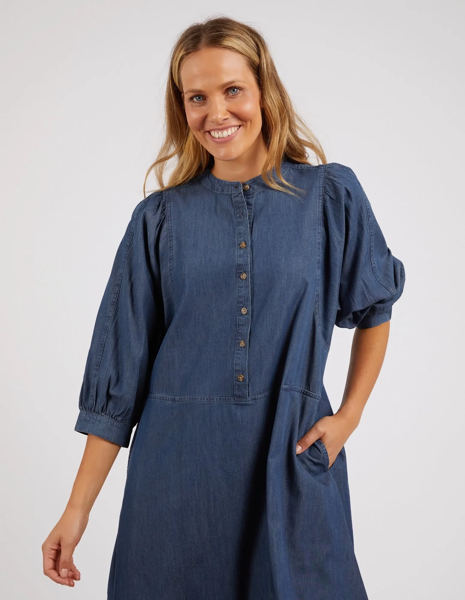 Filippa Denim Dress Mid Blue