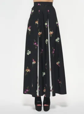 Floral Print Poplin Skirt