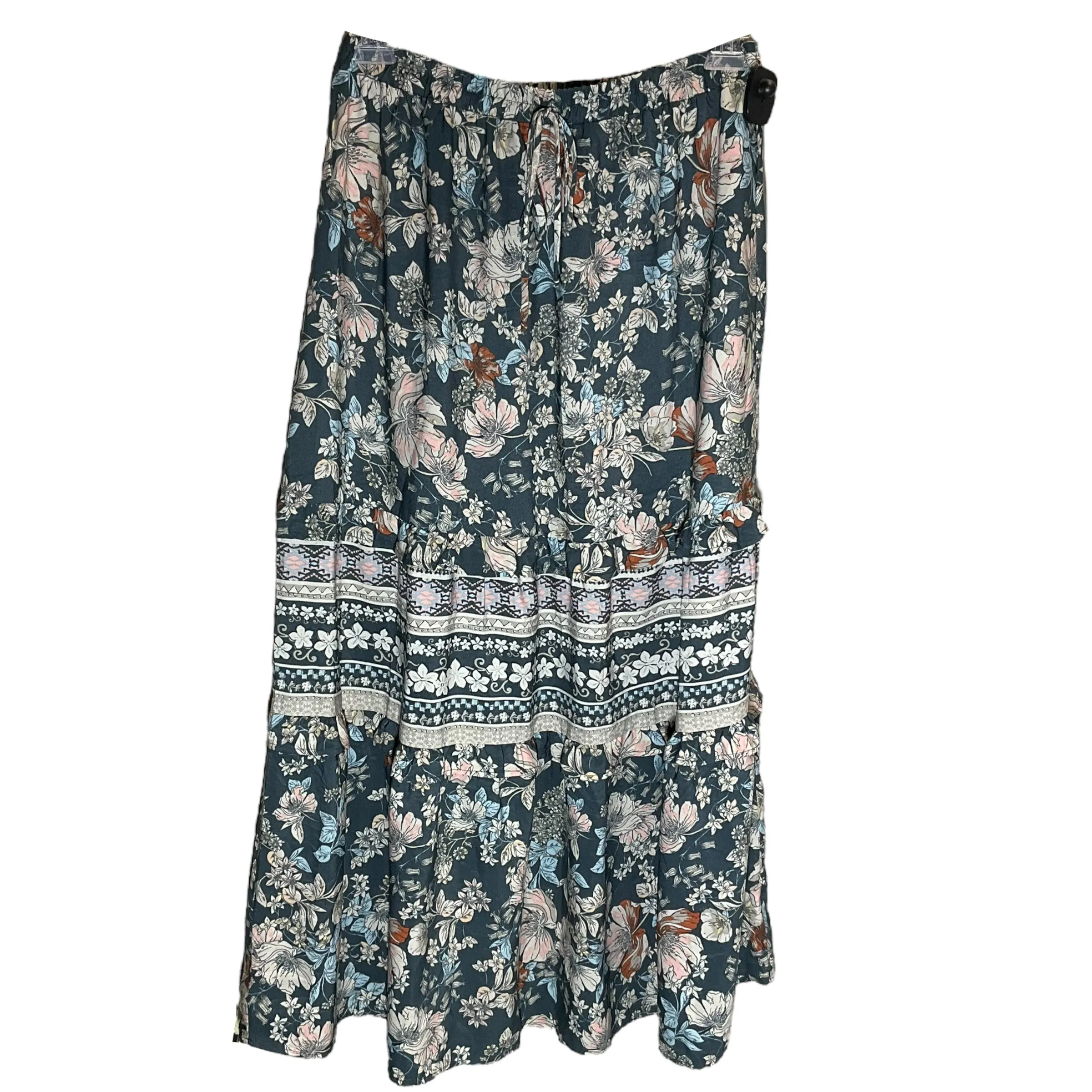 Floral Print Skirt Maxi Sienna Sky, Size Xl