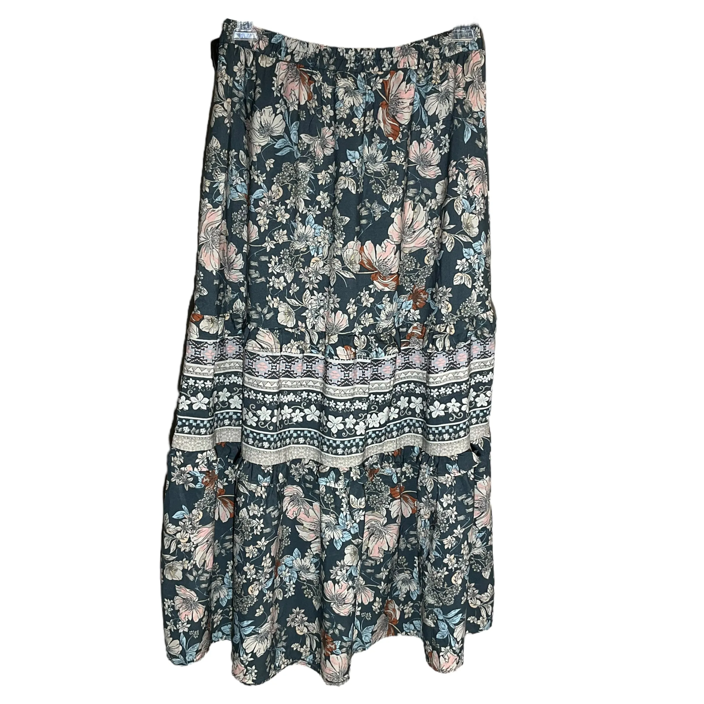 Floral Print Skirt Maxi Sienna Sky, Size Xl