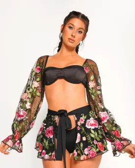 Forest Nymph Floral Long Sleeve Outfit