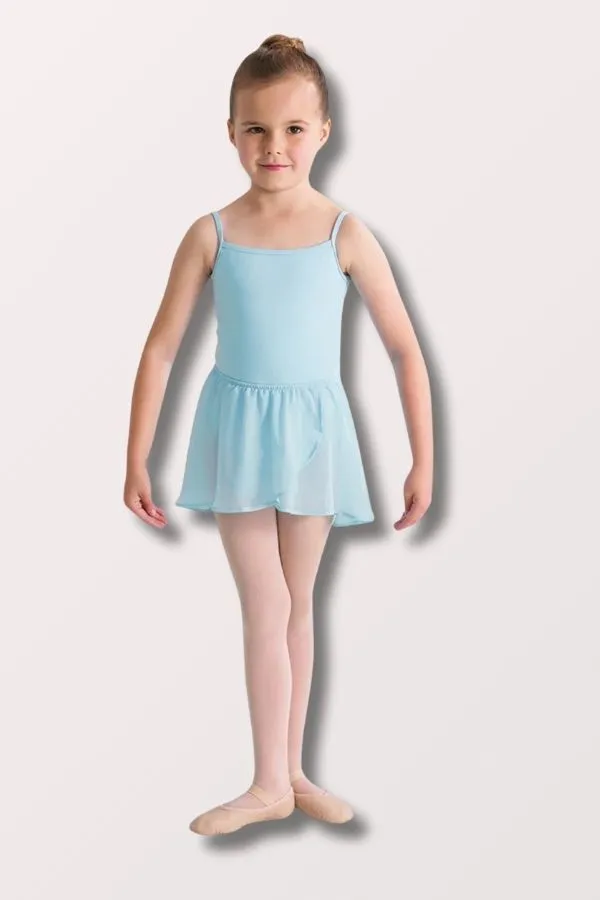 Girls Barre Stretch Waist Ballet Skirt - Pastel Blue