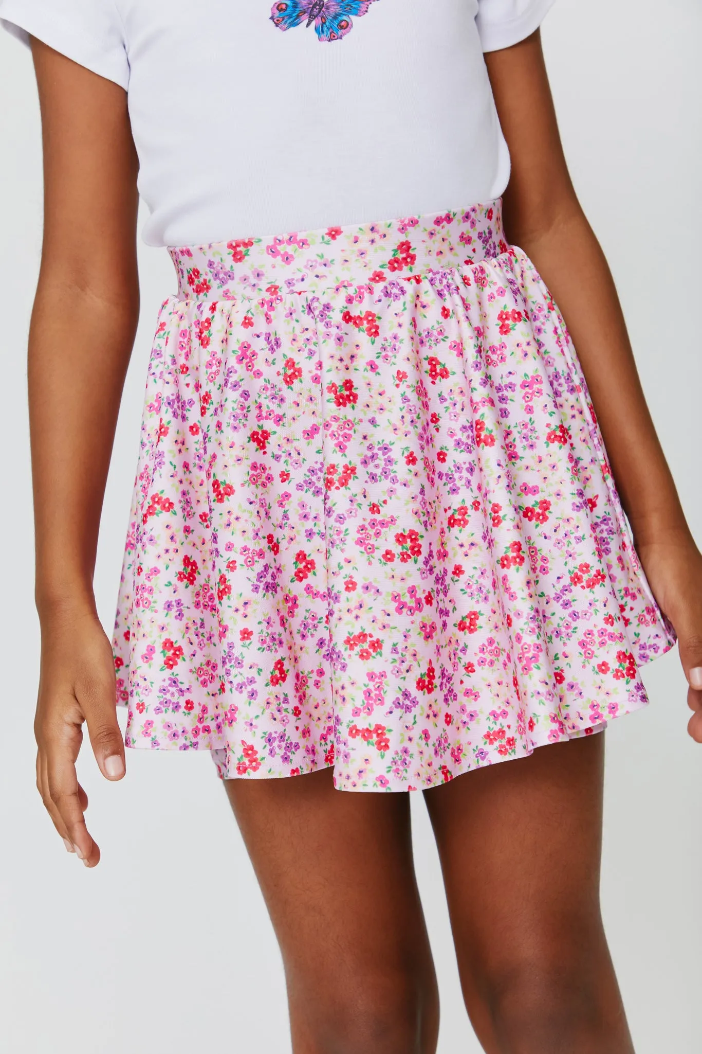 Girls Skater Skirt in Mini Pastel Floral