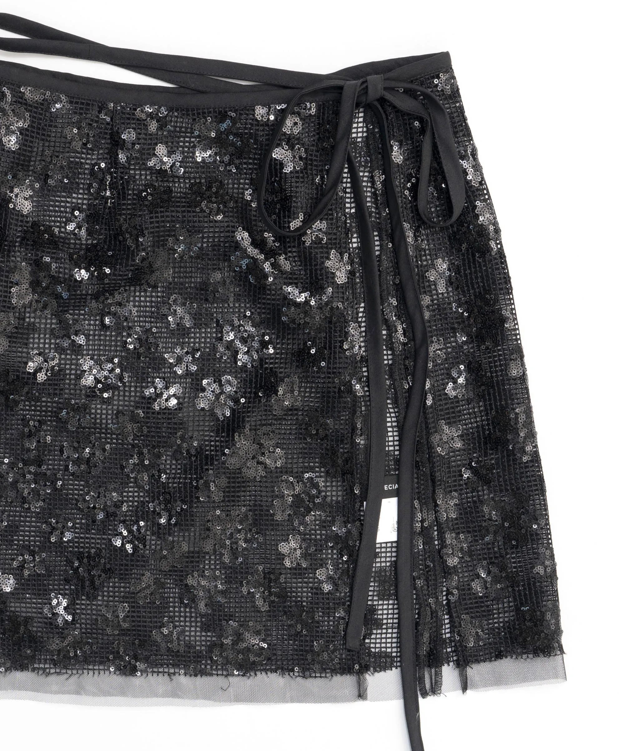 Glitter Flower Wrap Skirt