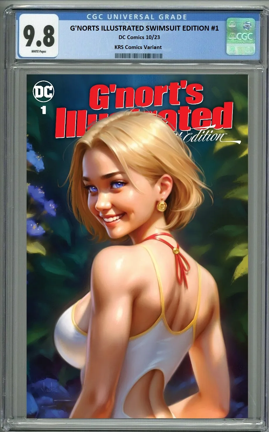 GNORT'S ILLUSTRATED 1 WILL JACK POWER GIRL SWIM SUIT VARIANTS