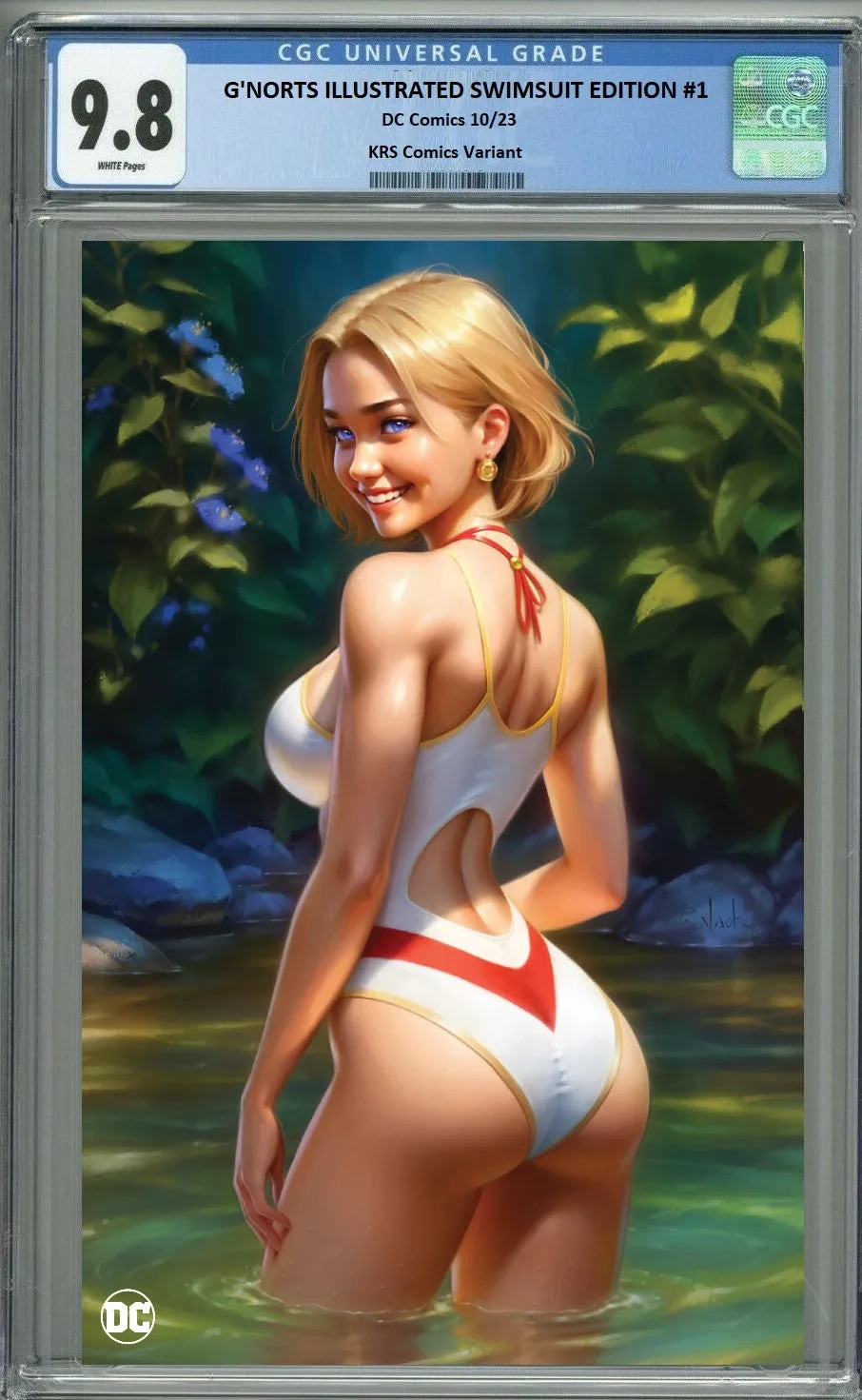 GNORT'S ILLUSTRATED 1 WILL JACK POWER GIRL SWIM SUIT VARIANTS