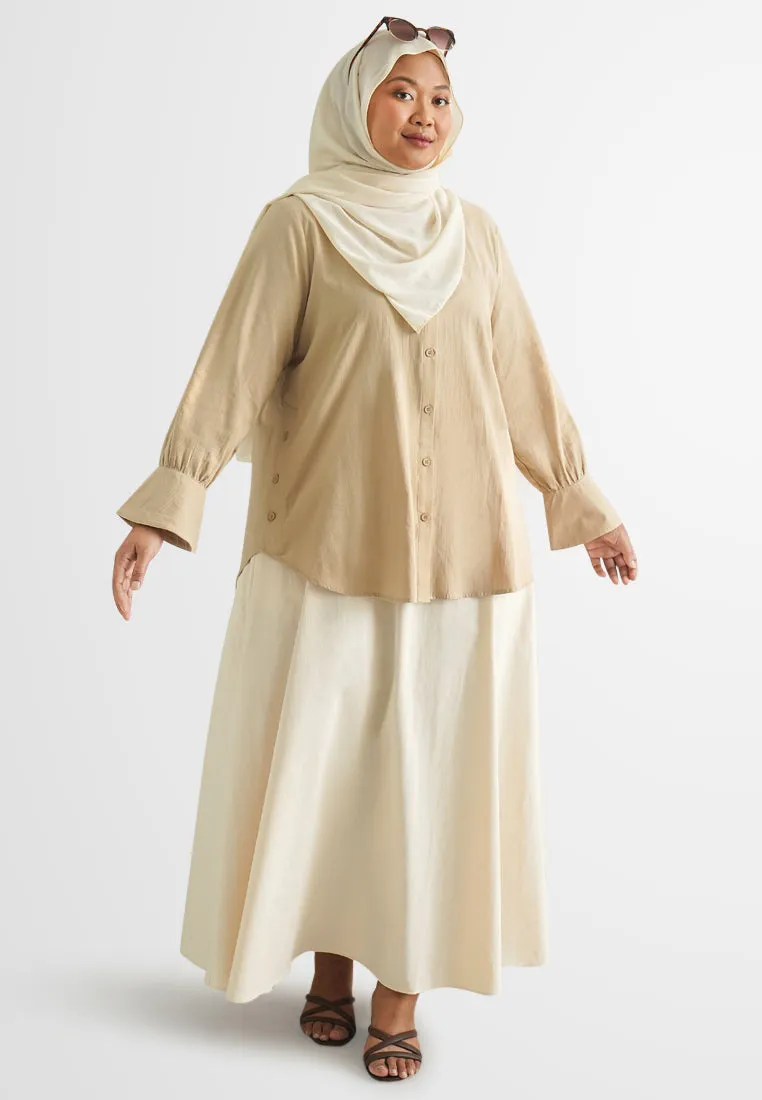 Haniya Structured A-Line Long Skirt