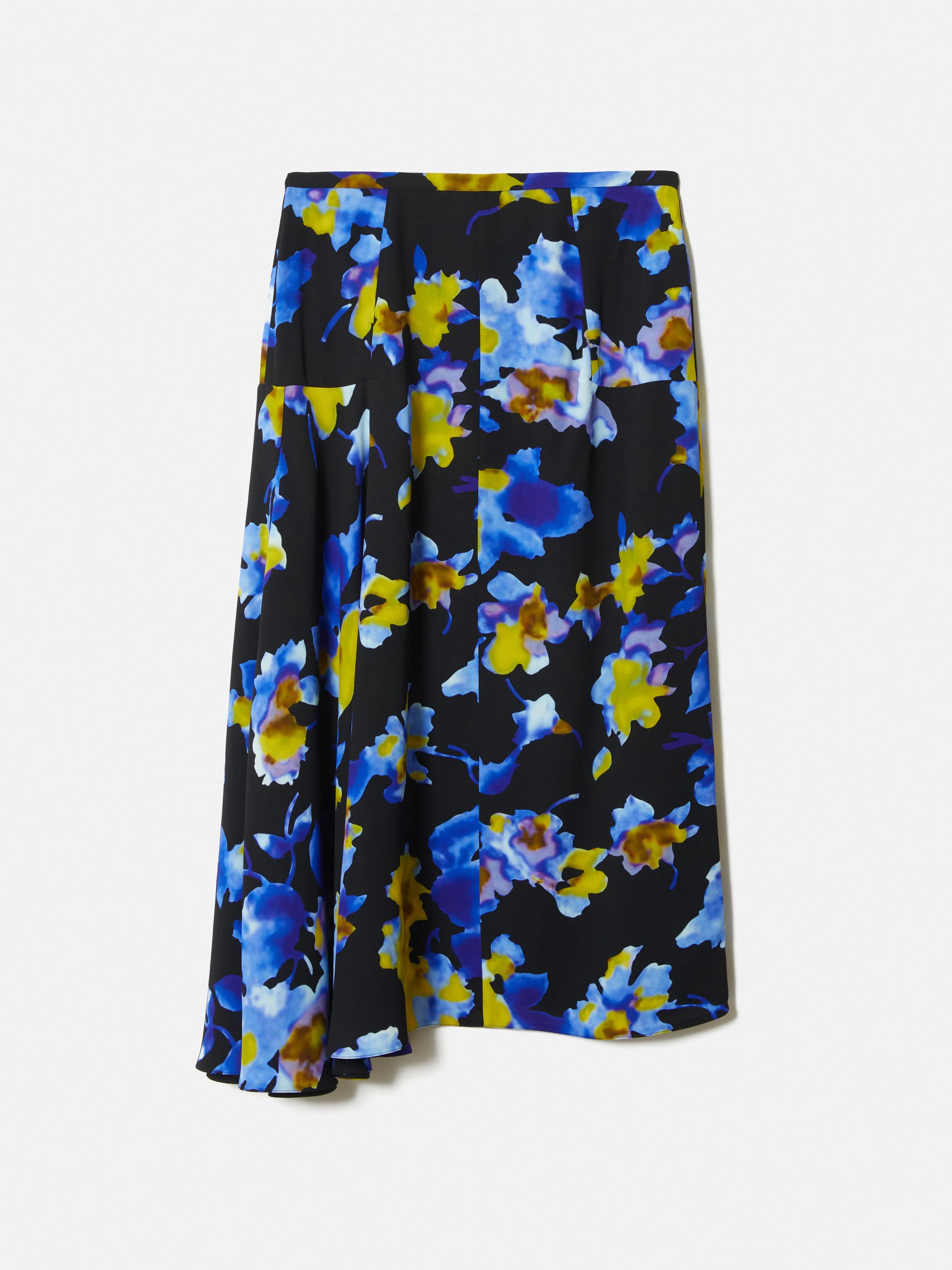 Haze Floral Crepe Skirt | Blue