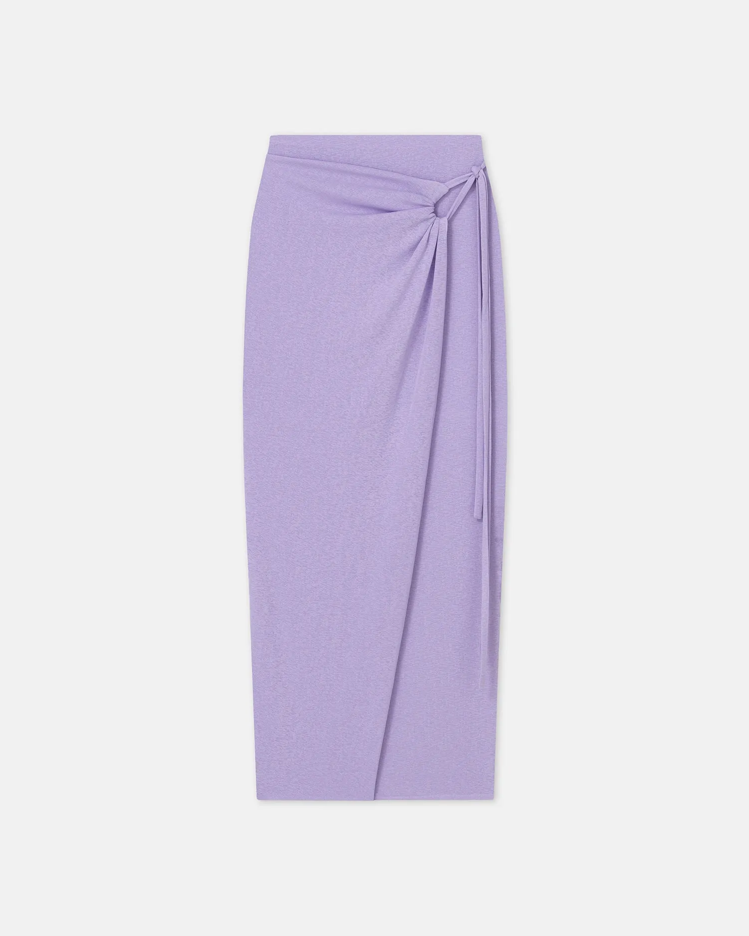 Inaya - Sale Mesh-Jersey Wrap Midi Skirt - Lavender