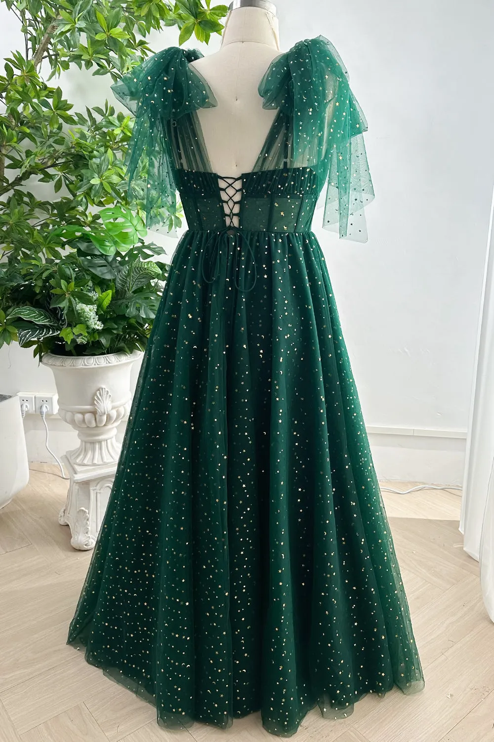 Infinity Corset Stars Tulle Long Dress