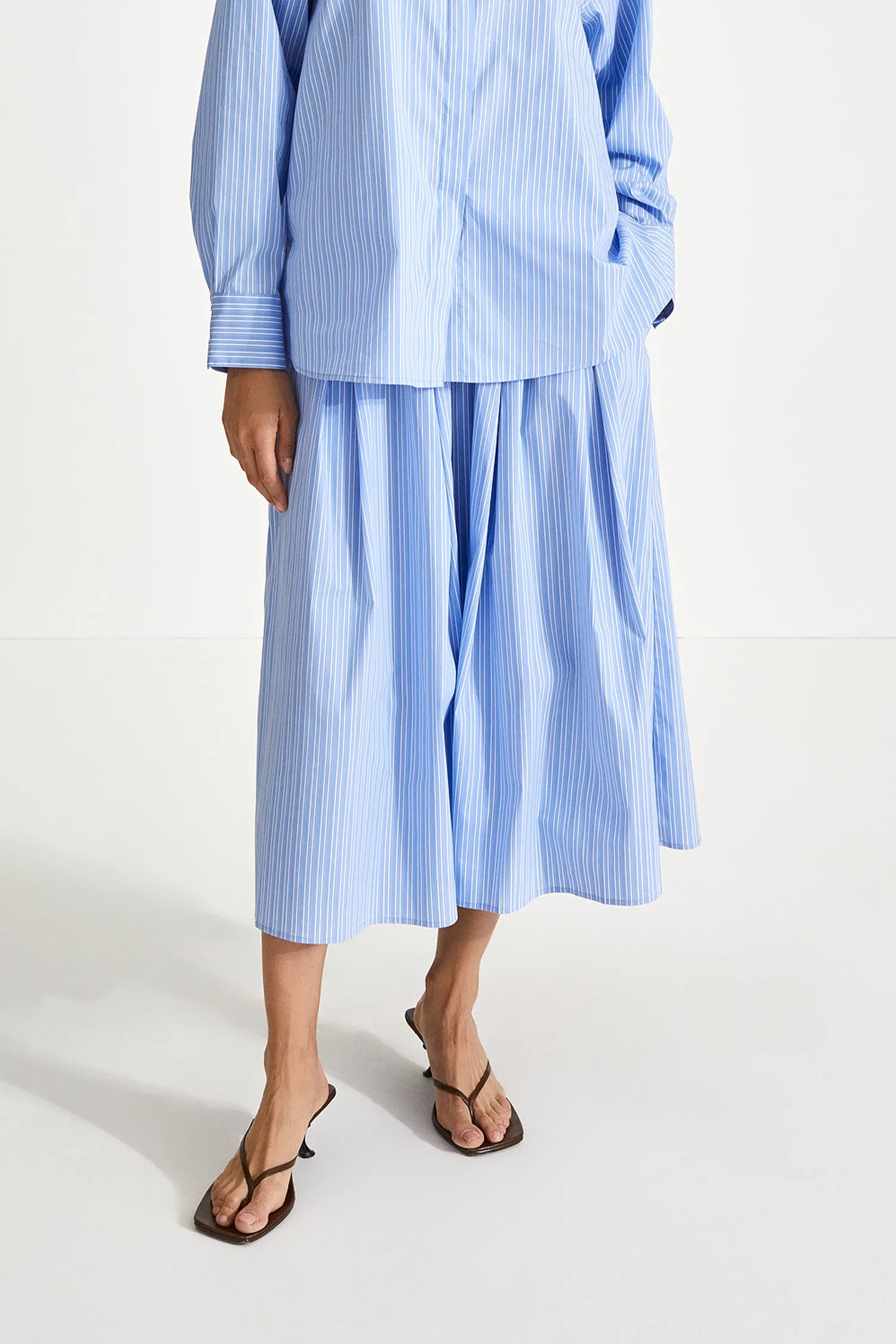 JORINA SKIRT - BLUE STRIPED