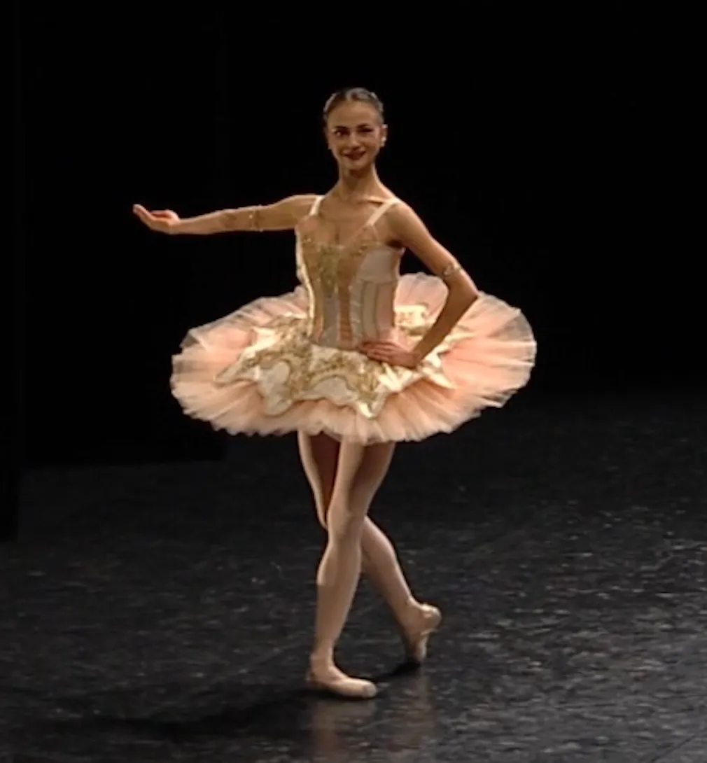 Just Ballet Peach Aurora professional tutu - Hire only