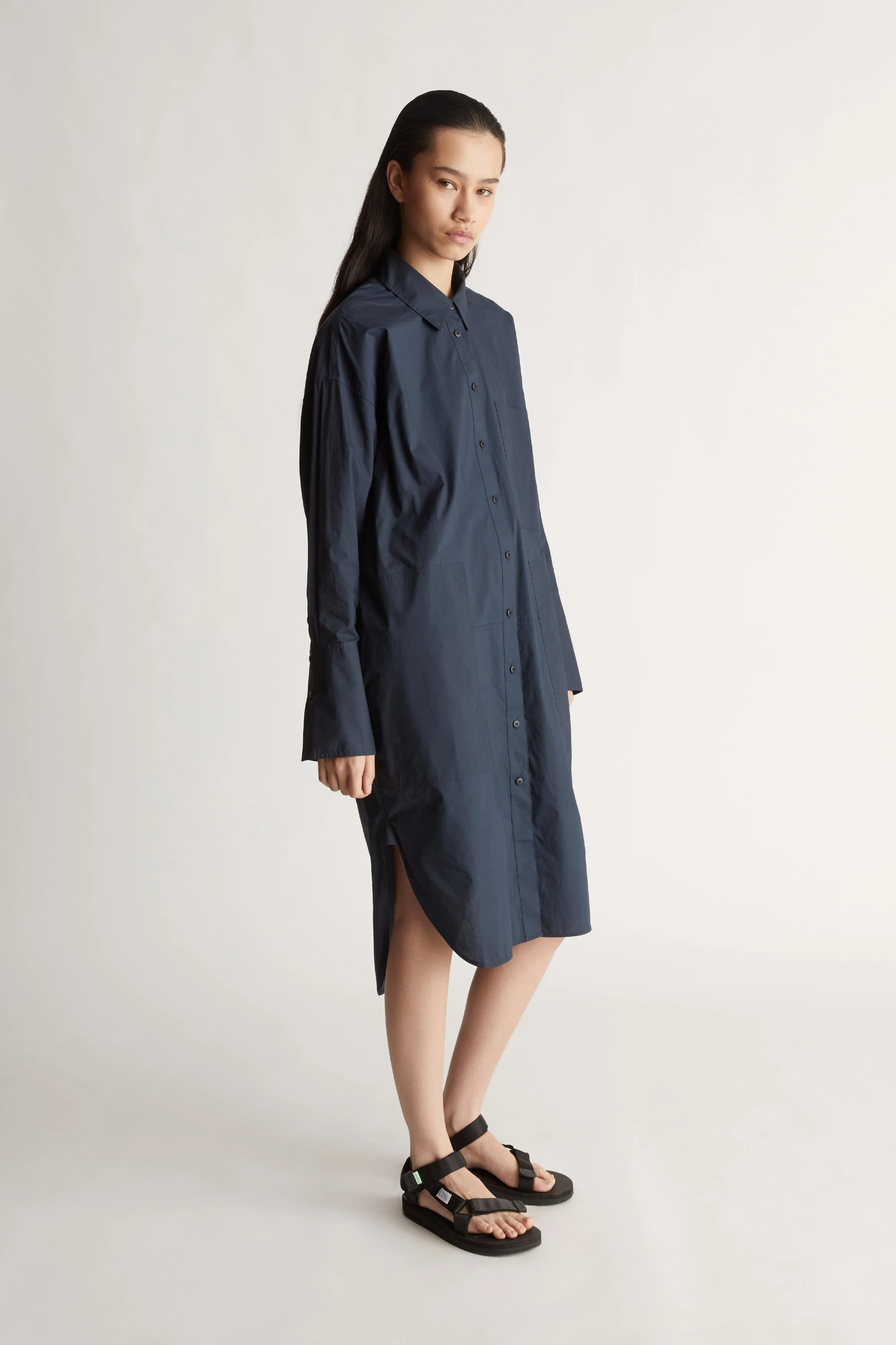 LM Poplin LS Shirt Dress