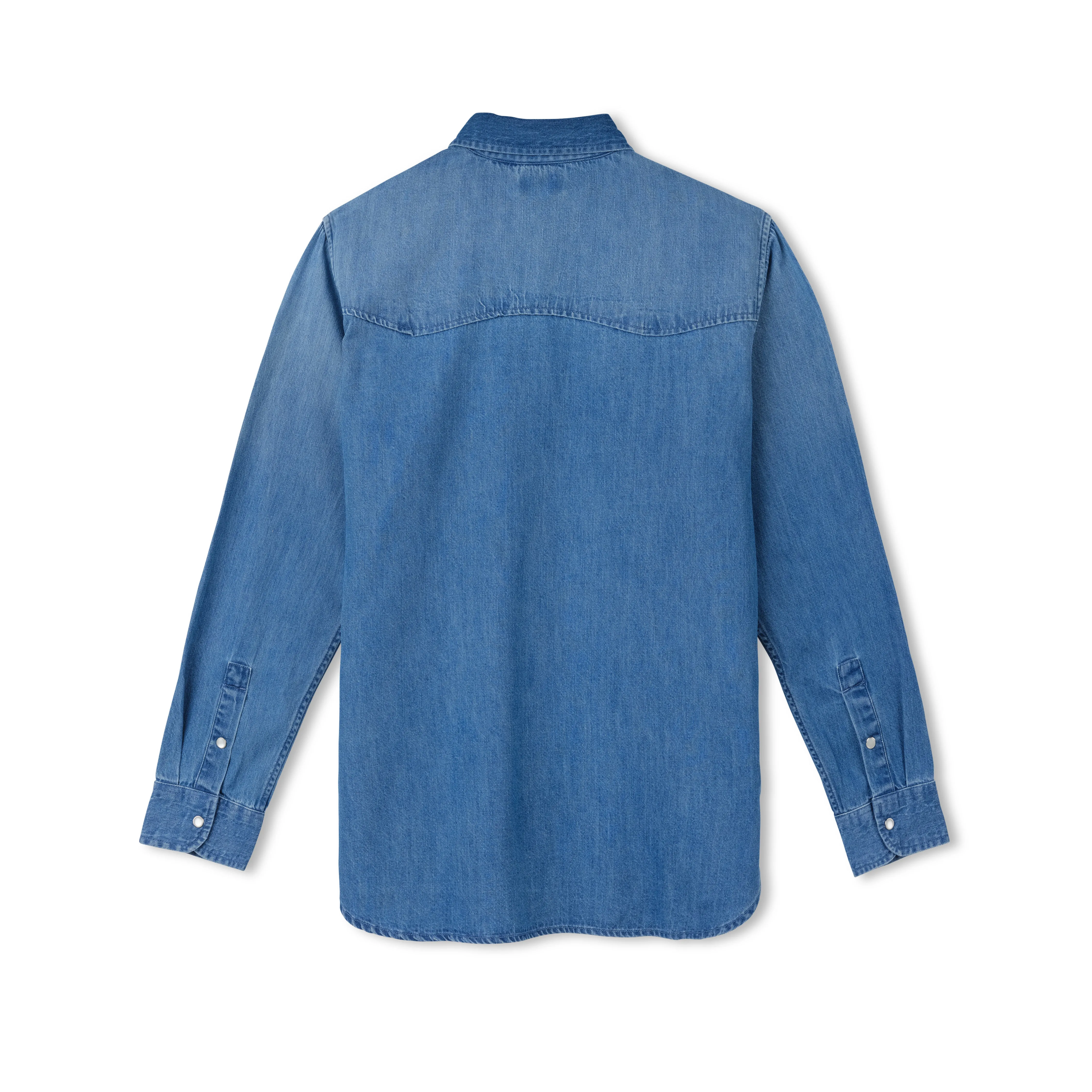 Men’s Two Pocket Ranch Shirt, Denim