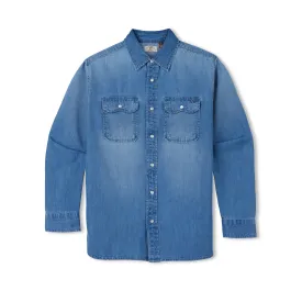 Men’s Two Pocket Ranch Shirt, Denim