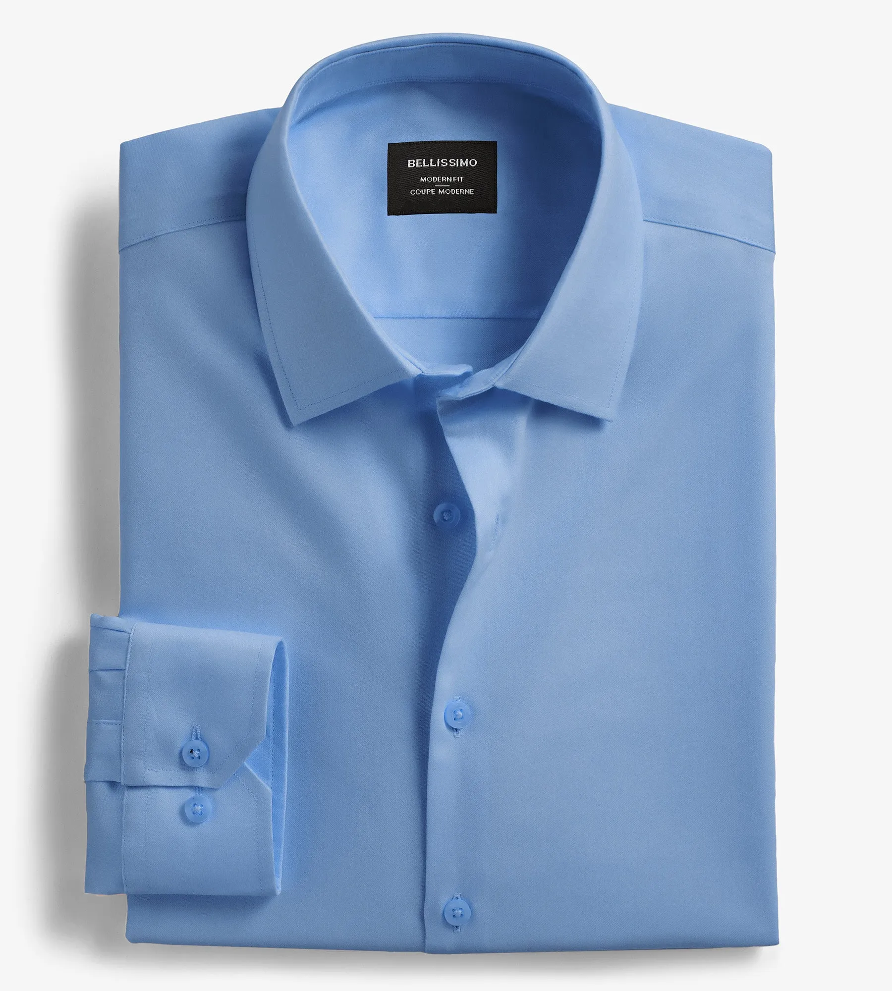 Modern Fit Non-Iron Sateen Dress Shirt