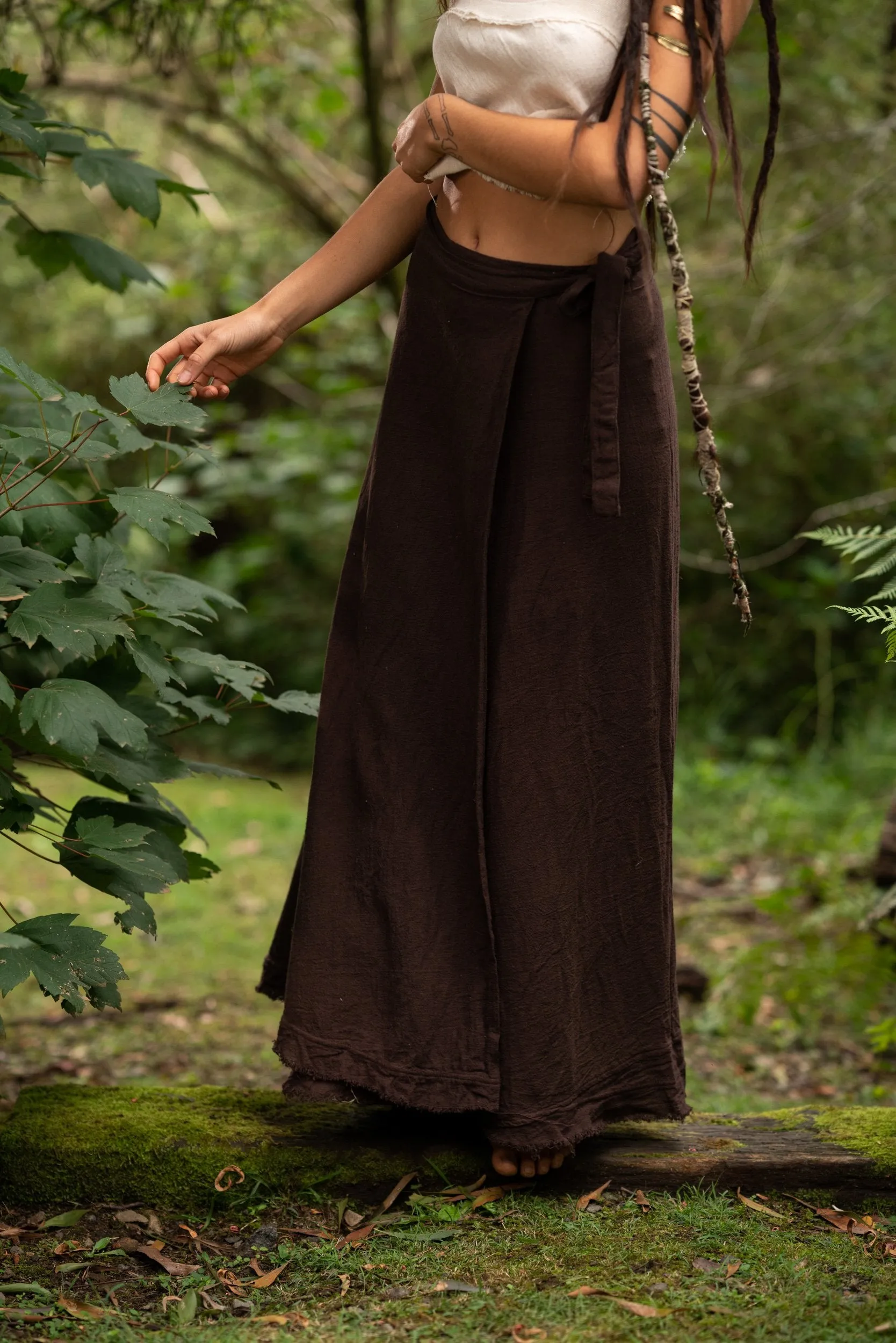 Natural Cotton Wrap Skirt - Wholesale