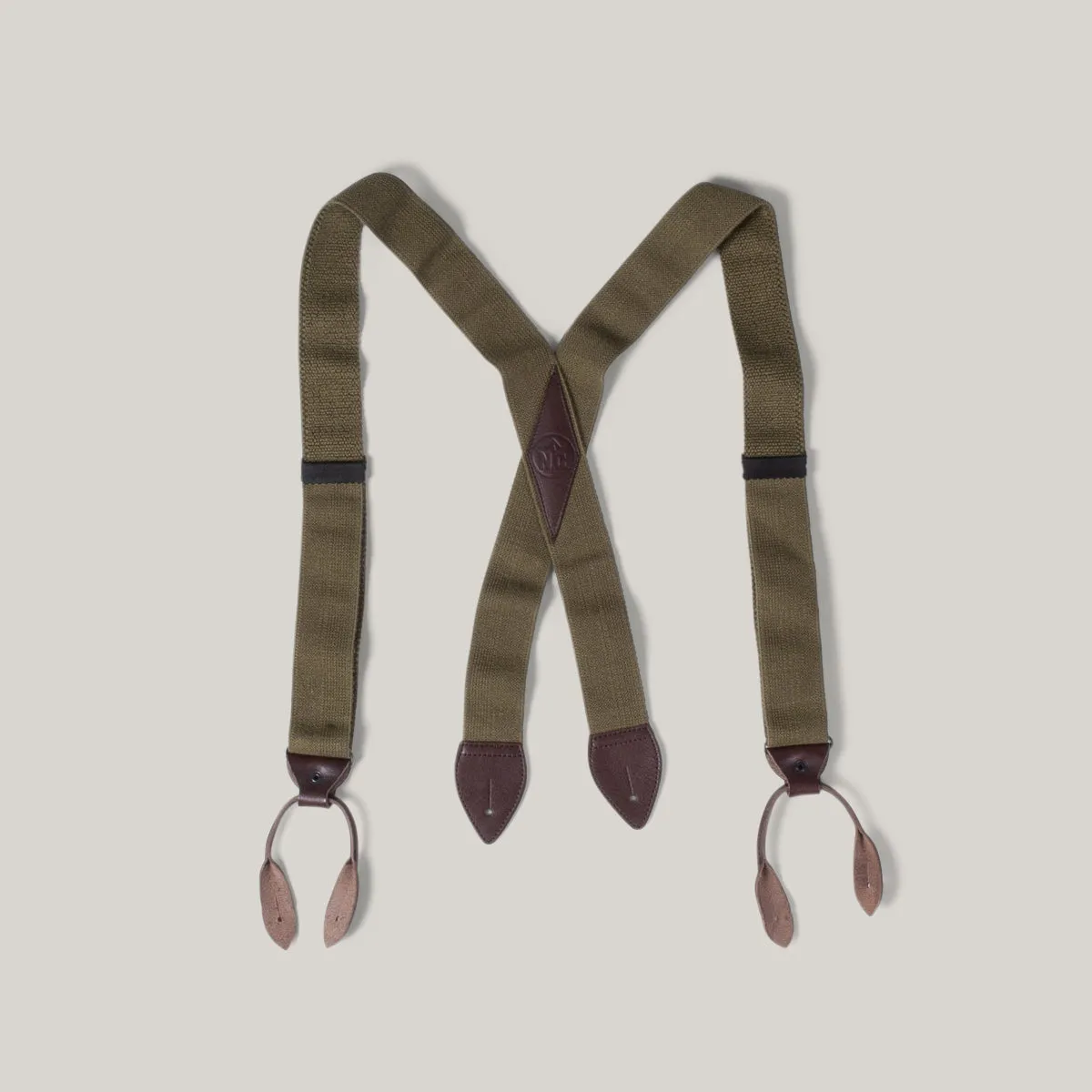 NIGEL CABOURN US ARMY SUSPENDER - DARK GREEN