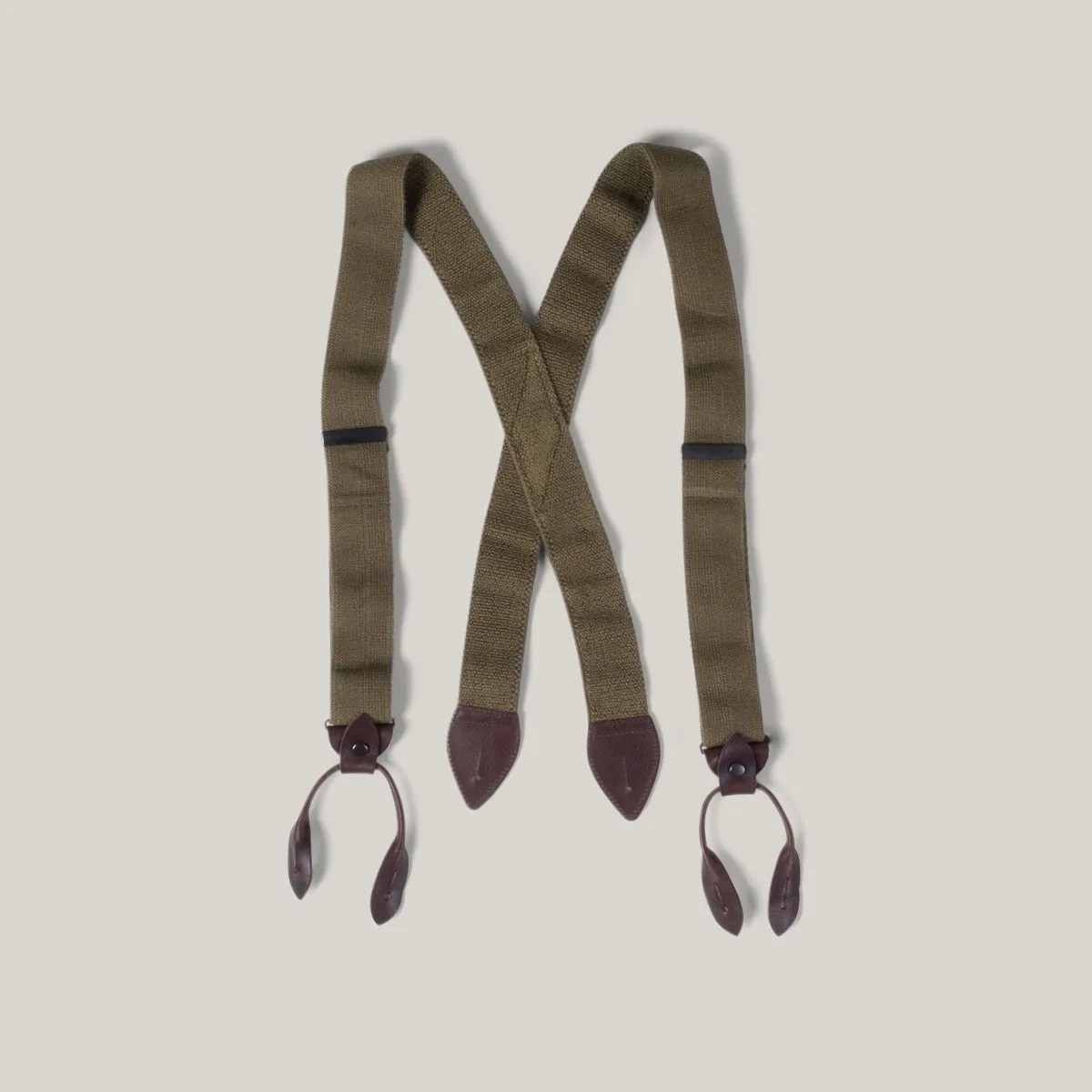 NIGEL CABOURN US ARMY SUSPENDER - DARK GREEN