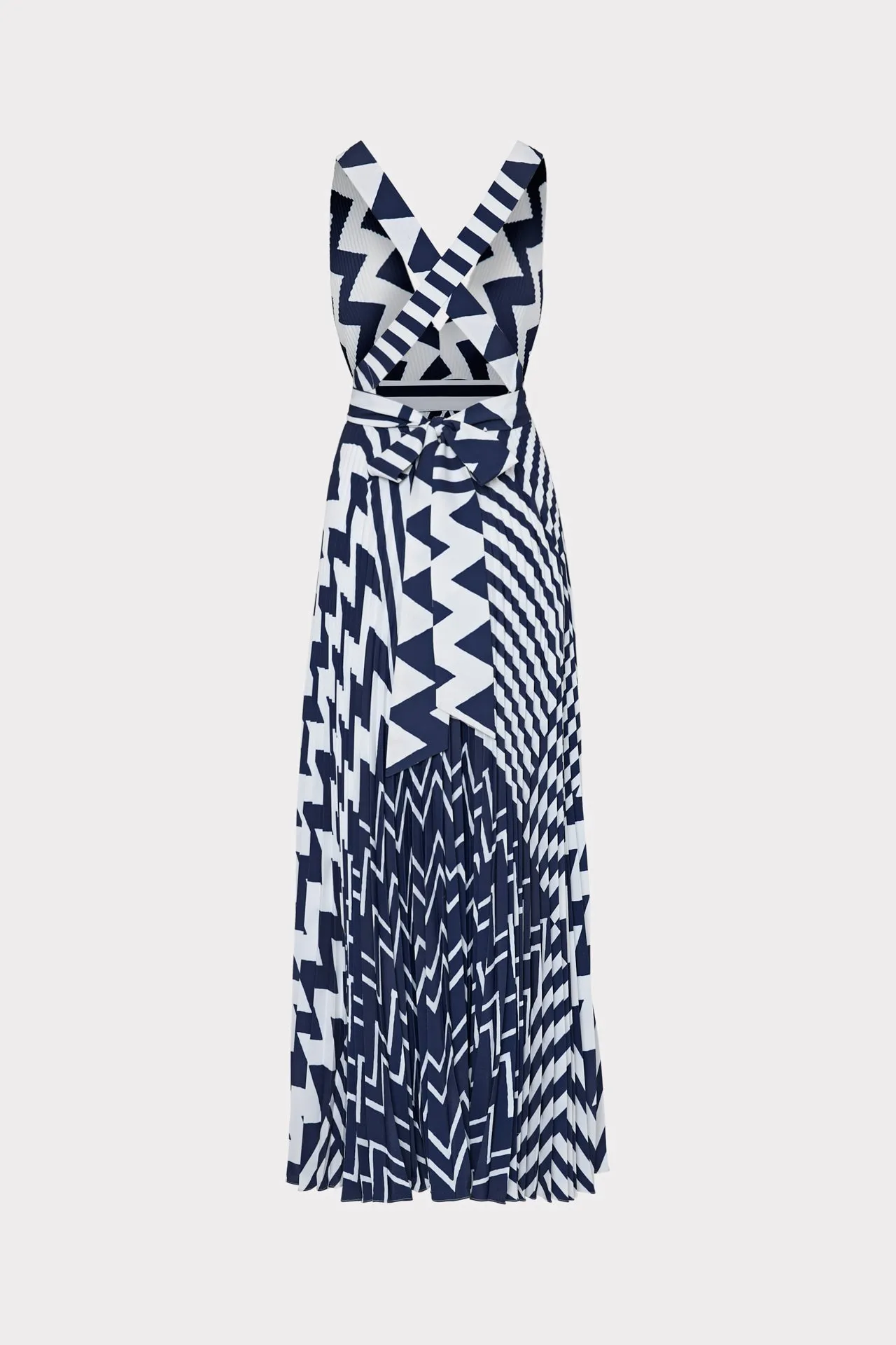 Oria Patchwork Chevron Dress