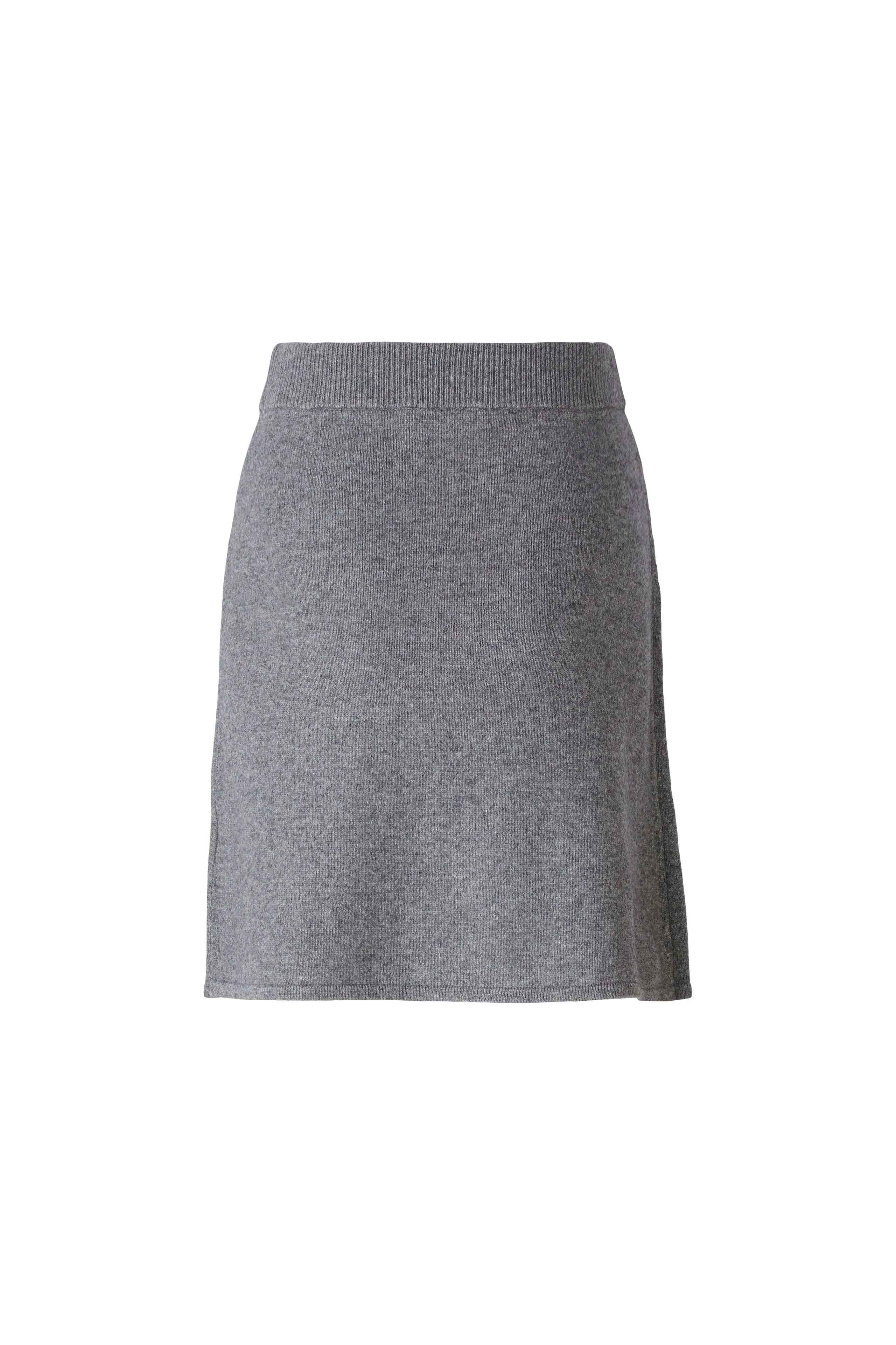 Oui Grey Wrap Look Wool Blend Mini Skirt