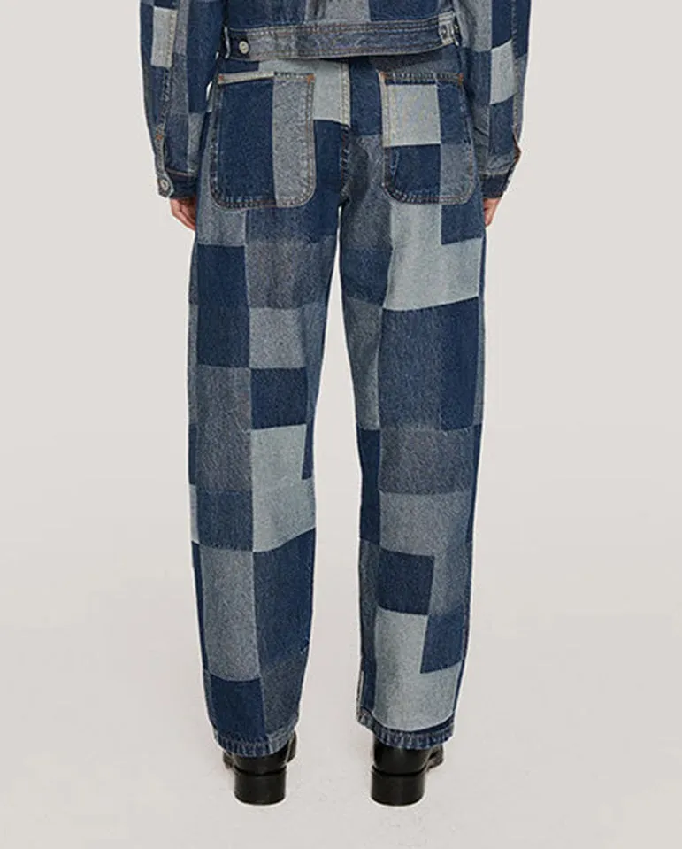 Patchwork Silver Jean INDIGO