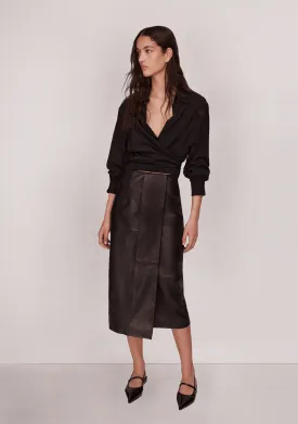 Patti Leather Skirt_Black