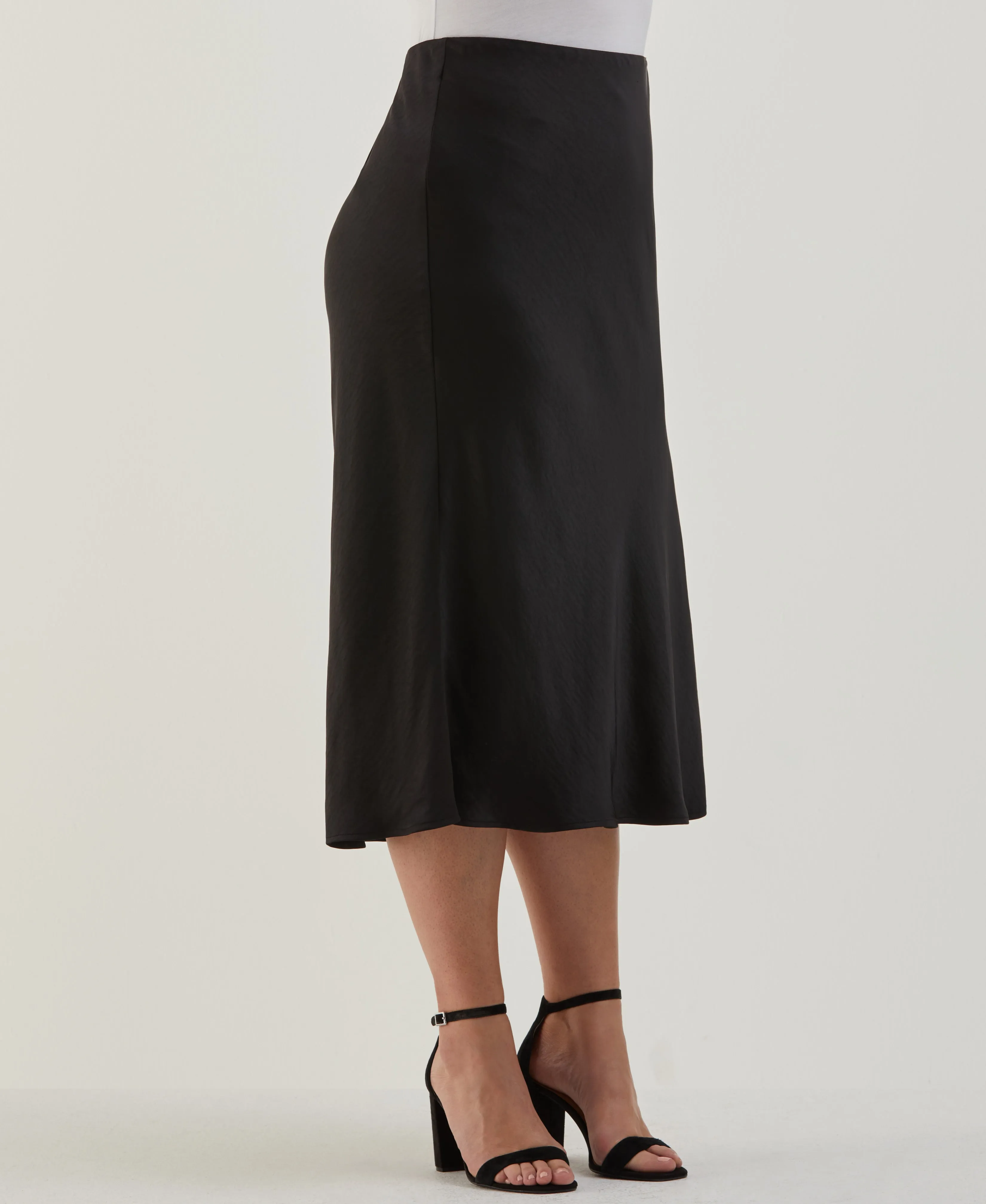 Plus Size Shine Midi Bias Skirt