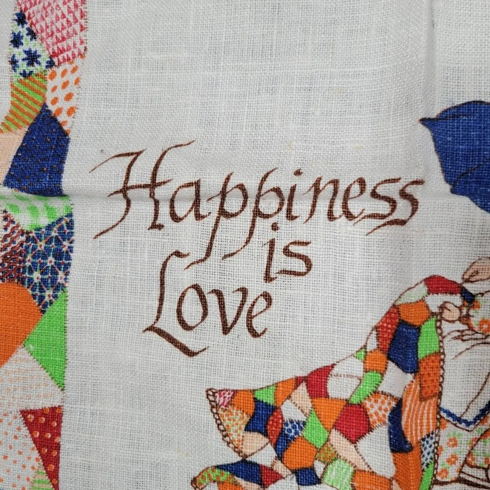 "Happiness Is Love" Tea Towel