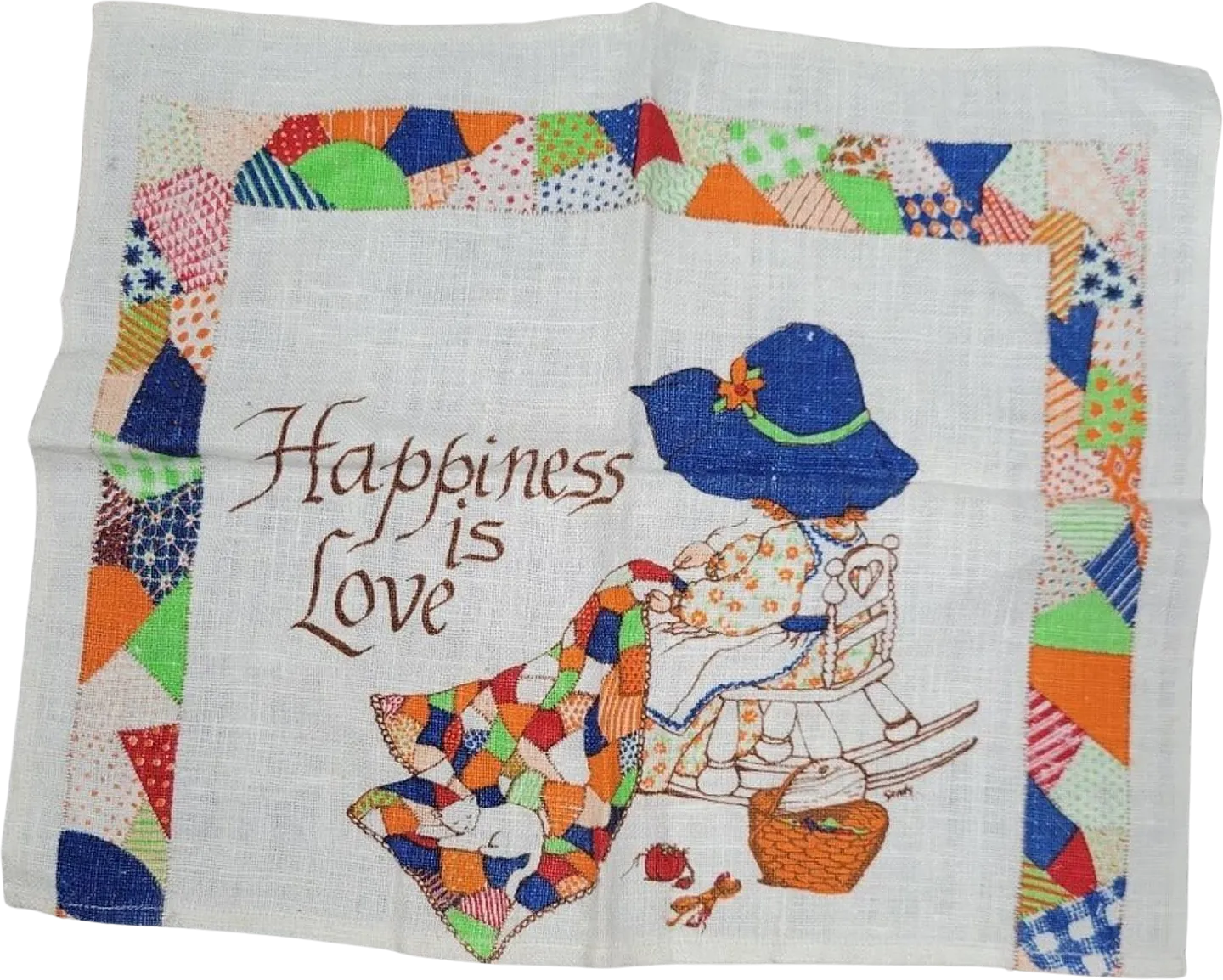 "Happiness Is Love" Tea Towel