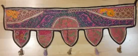 Rajastani Brocade Doorway Hanging - Purple & Green