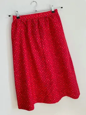 Red Print Skirt