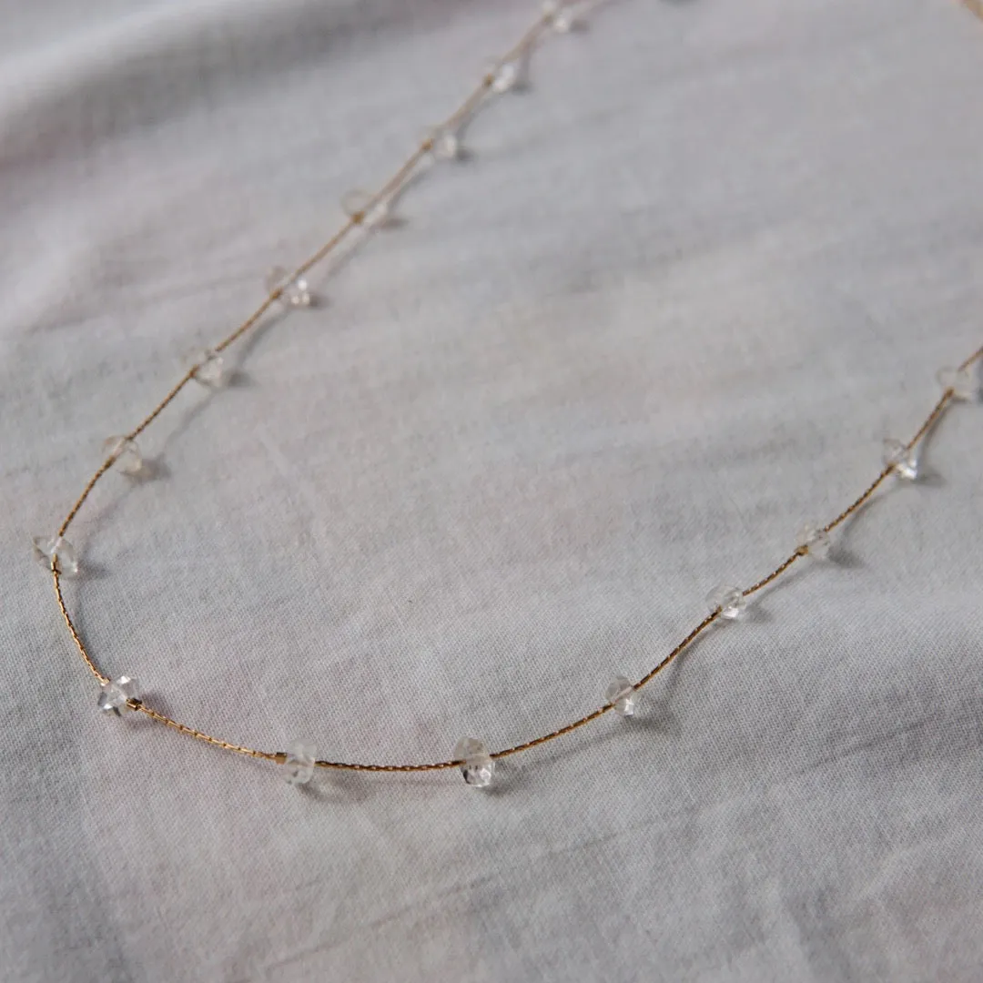 Sample - Full Spaced Herkimer Quartz Necklace