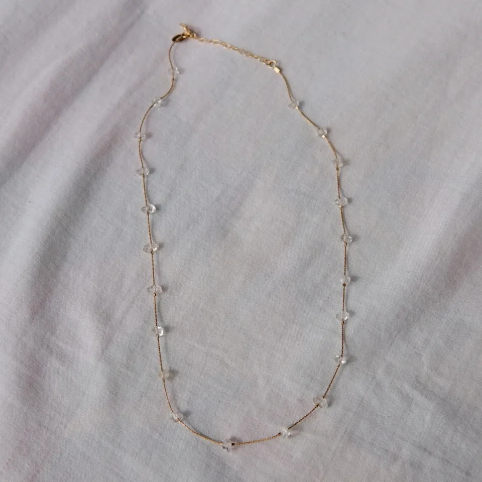 Sample - Full Spaced Herkimer Quartz Necklace