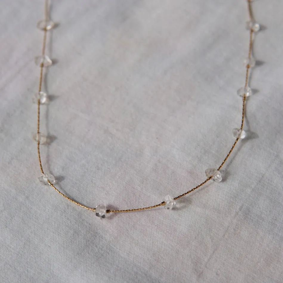 Sample - Full Spaced Herkimer Quartz Necklace