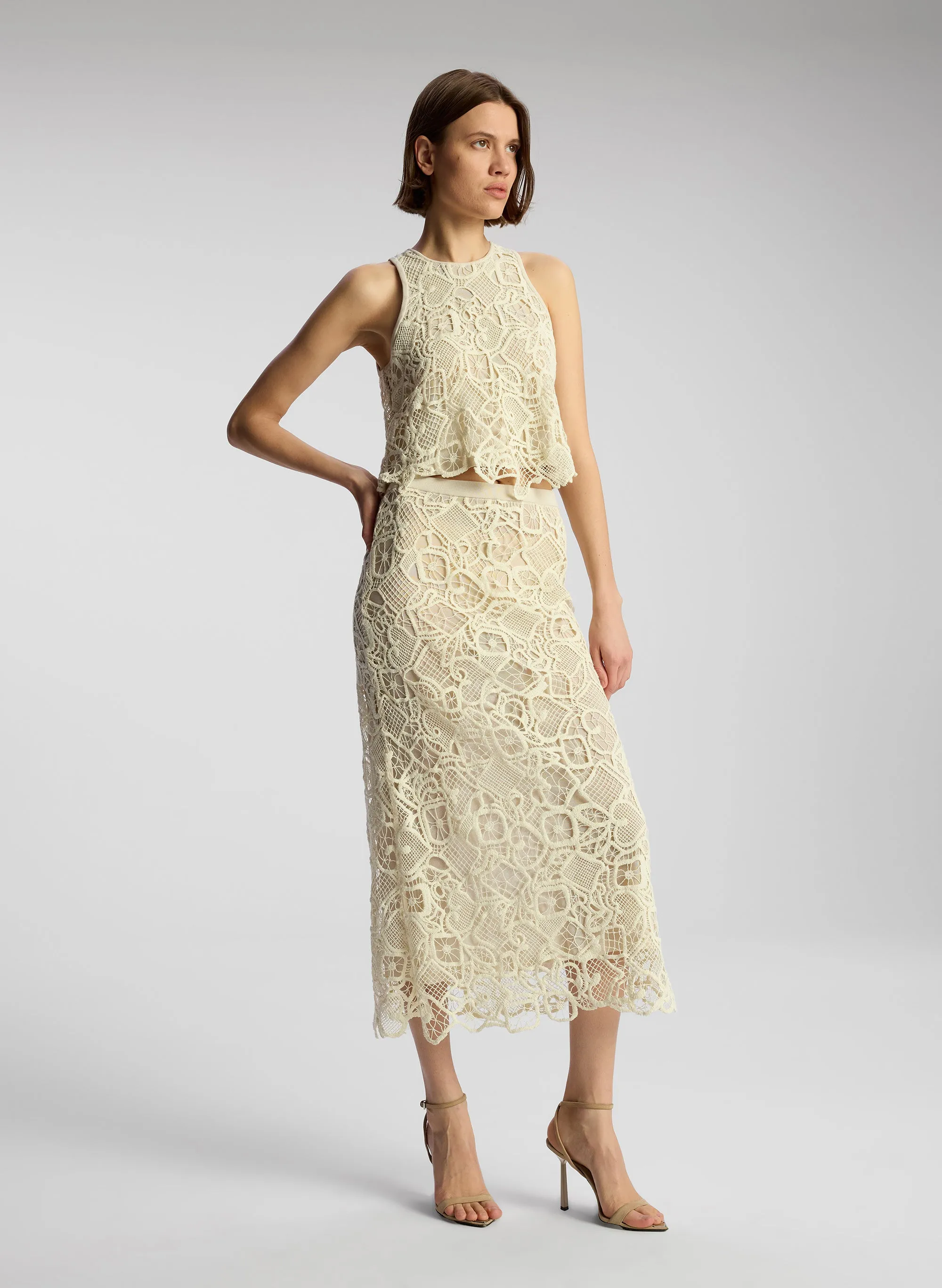 Shay Lace Midi Skirt