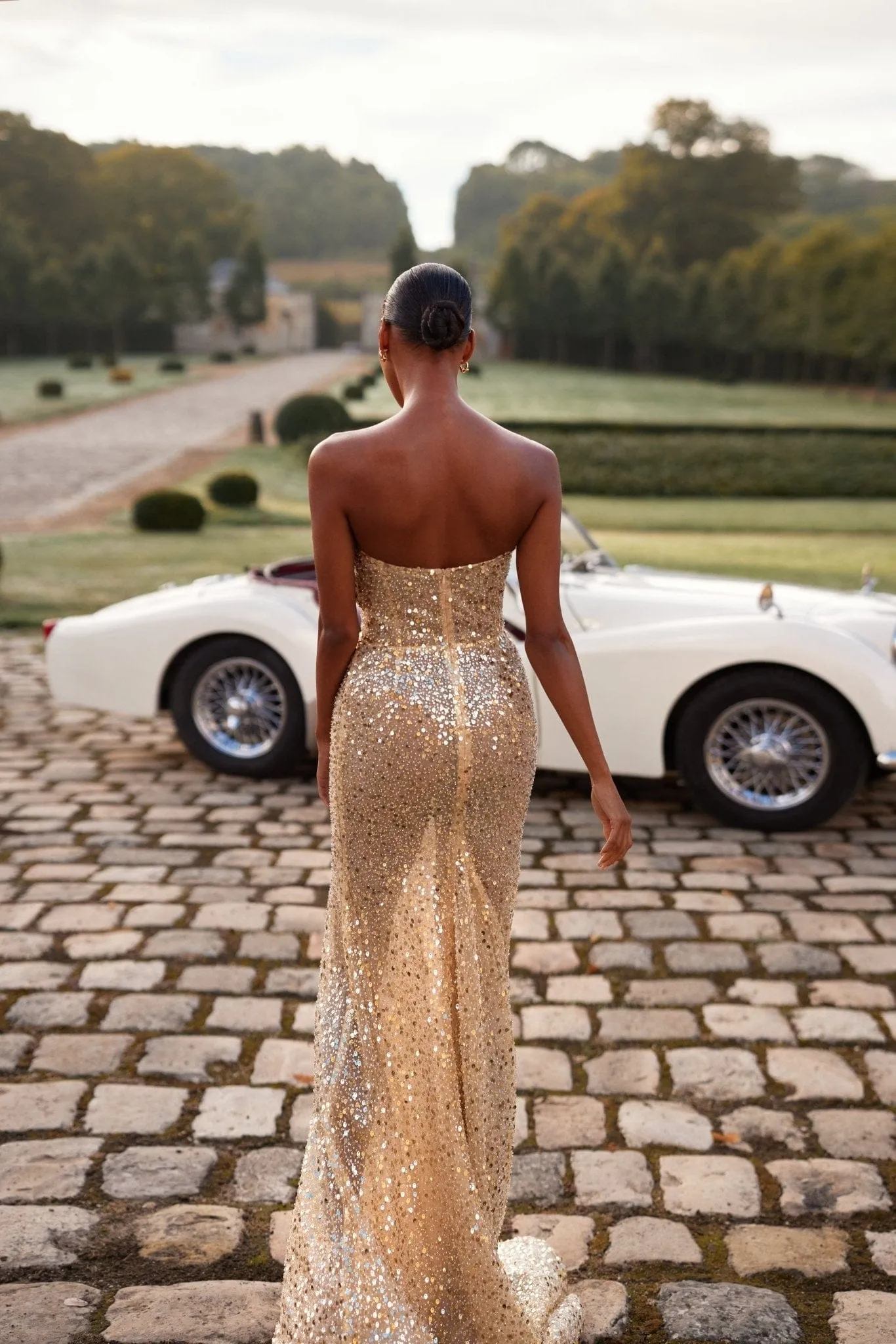 Stunning Gold Sequin Maxi Dress - Showstopper Edition