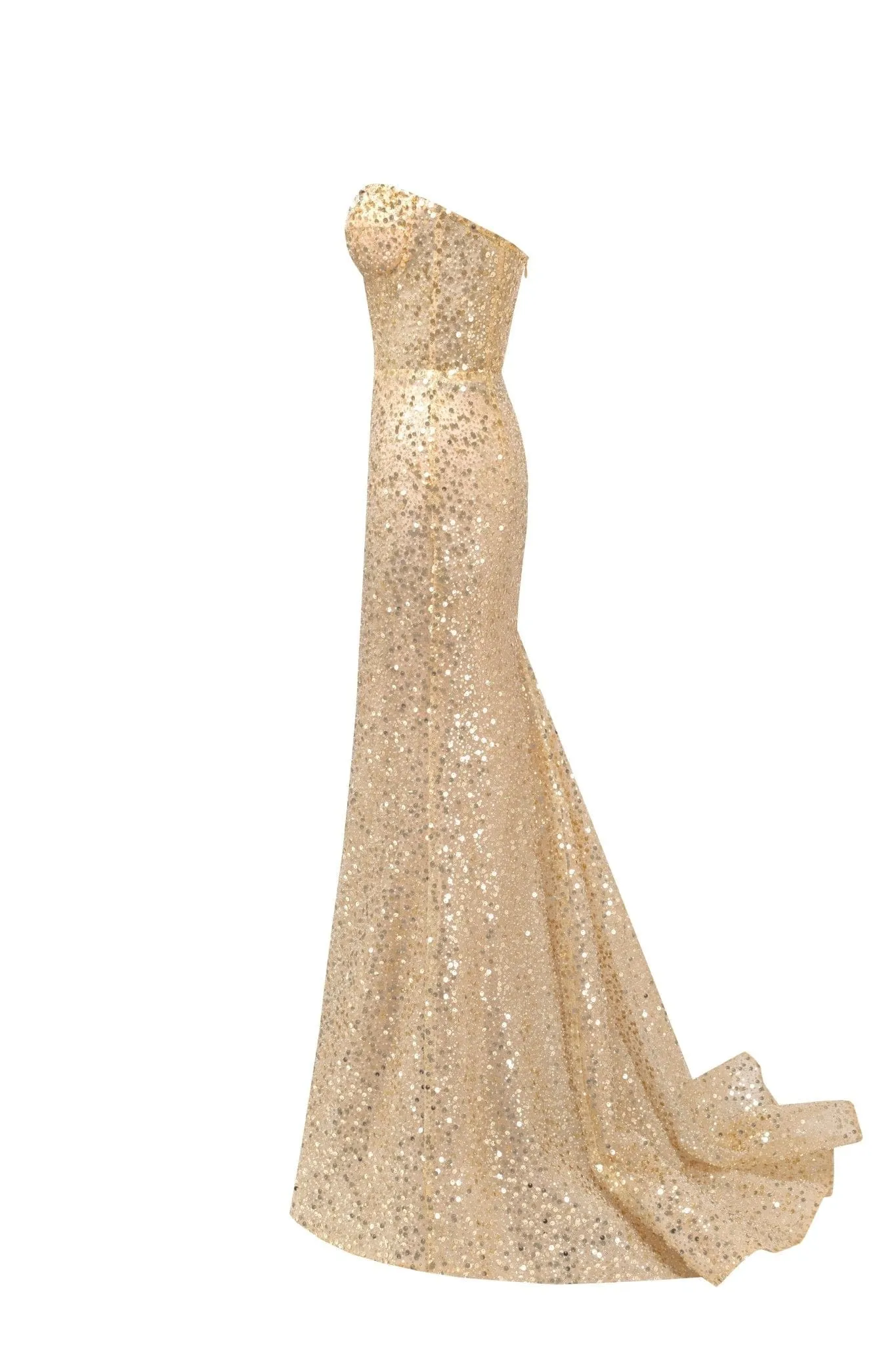 Stunning Gold Sequin Maxi Dress - Showstopper Edition