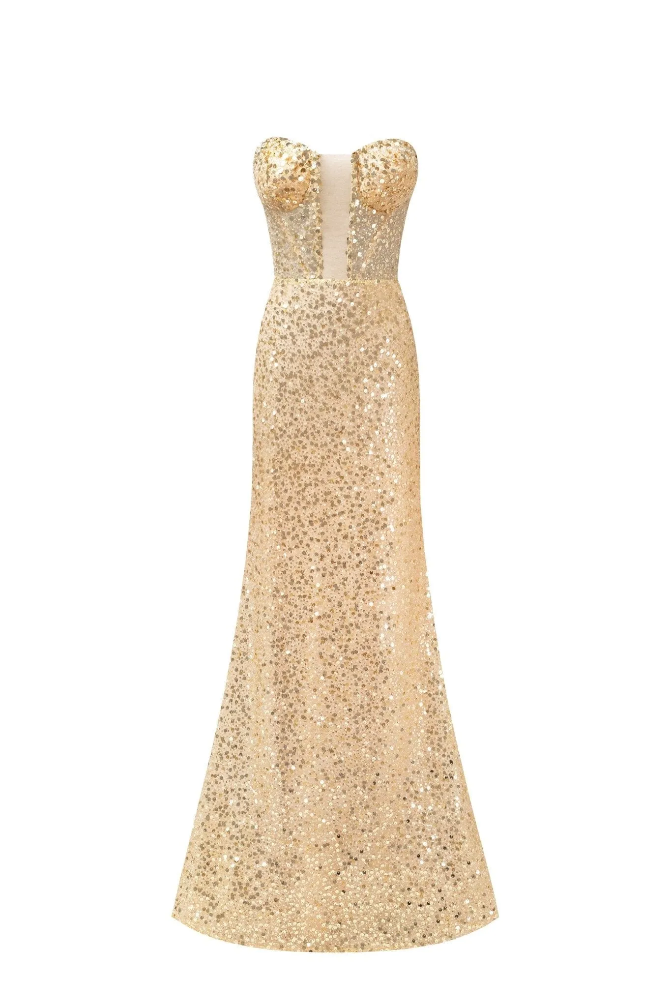 Stunning Gold Sequin Maxi Dress - Showstopper Edition