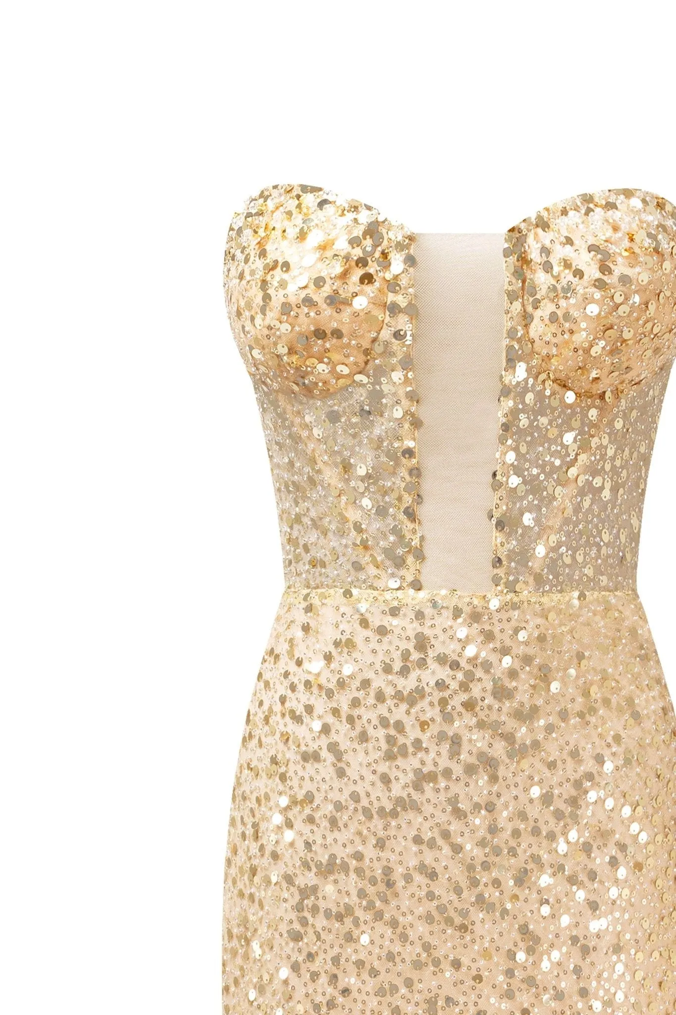 Stunning Gold Sequin Maxi Dress - Showstopper Edition