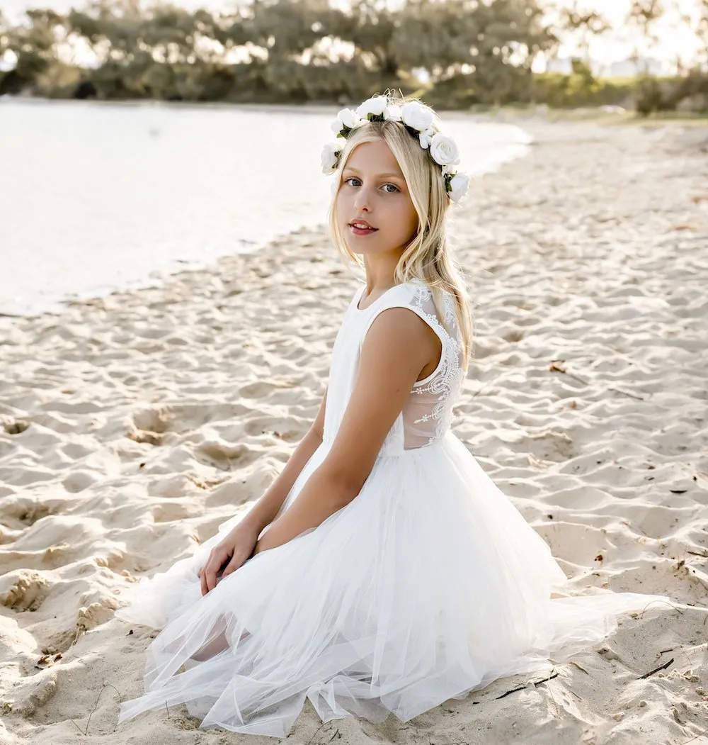 Sophie Lace Bodice Tutu Dress - Ivory