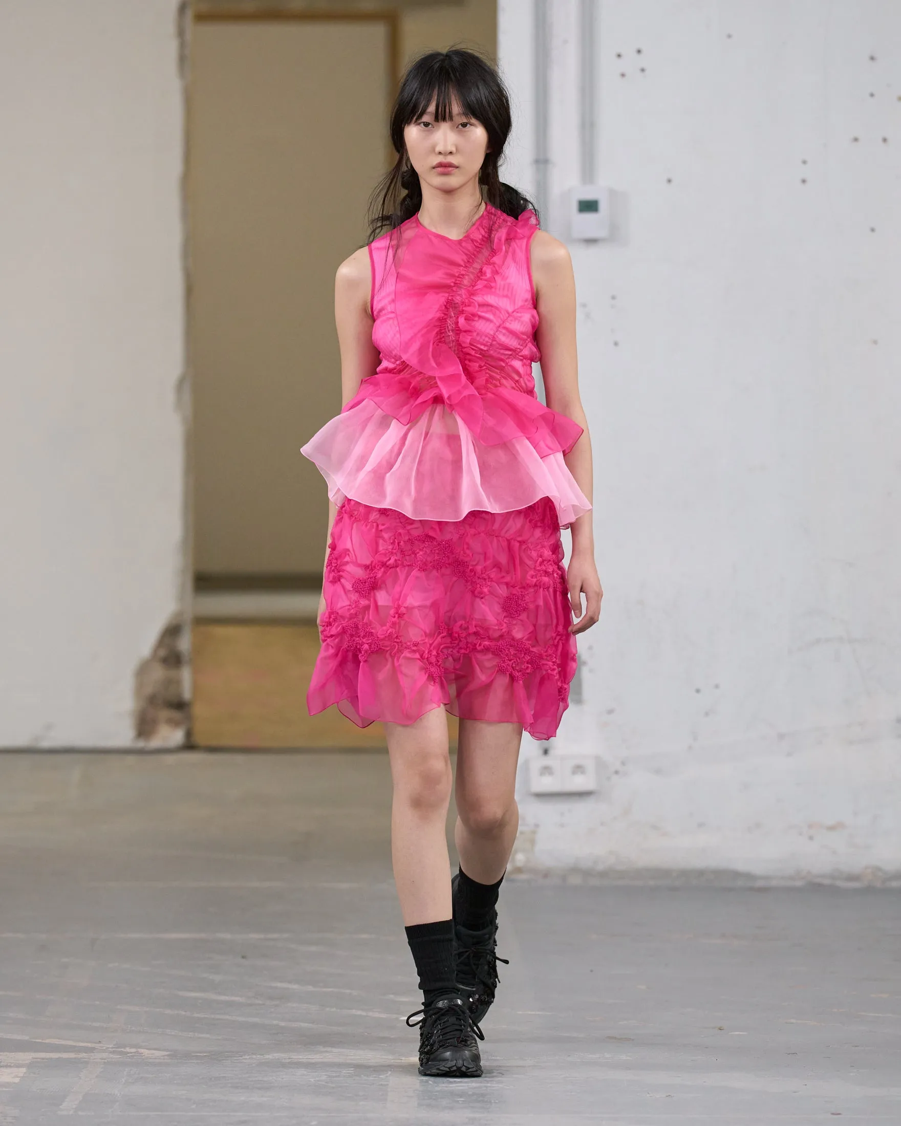 VIDA | SKIRT PANSY SMOCK ORGANZA | MAGENTA